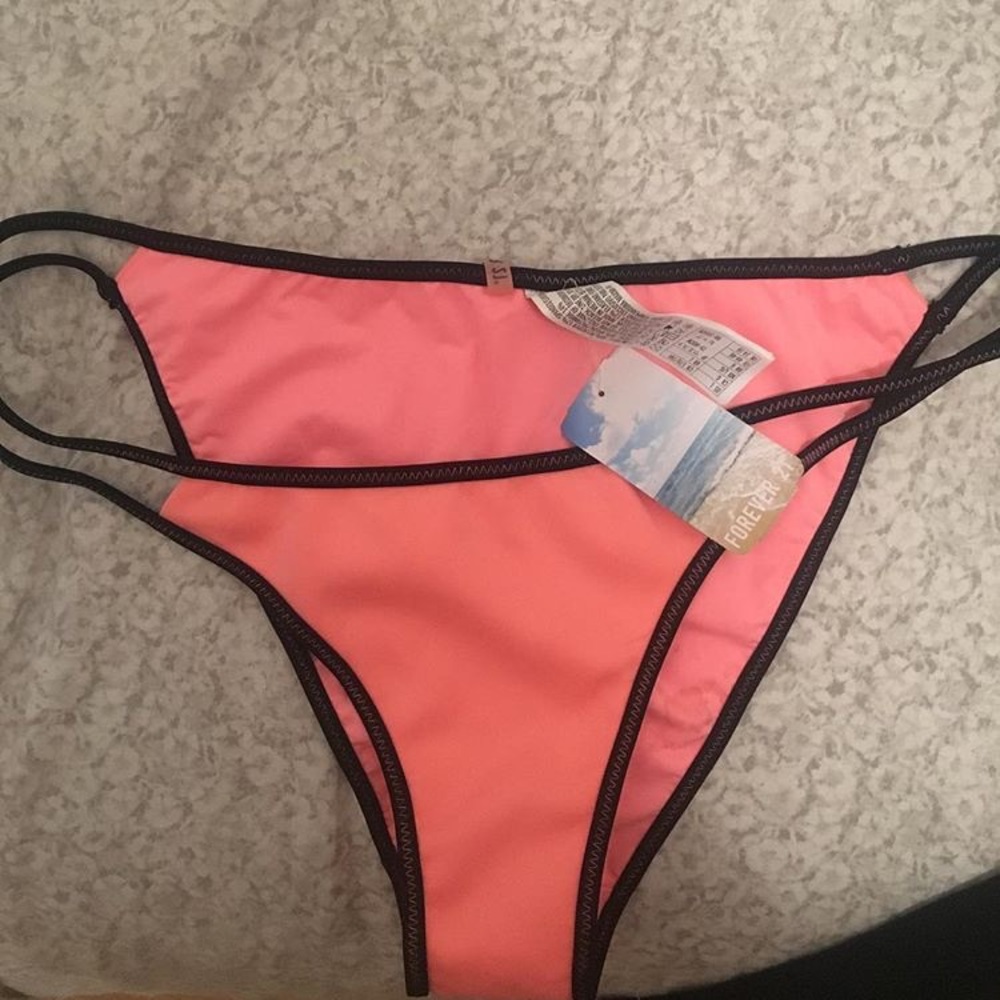 Hot pink cheeky swim bottoms
